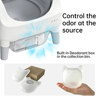 Bac à litière automatique minimaliste à ouverture supérieure, autonettoyant, toilette intelligente pour chat avec capteur de gravité, facile à nettoyer, compact