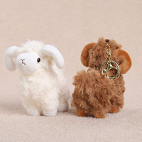 Jouets en peluche en gros : Porte-clés mouton à grandes cornes, Peluches, Jouets en peluche mouton, Porte-clés en peluche chèvre
