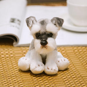 Adorable Peluche de Perro <span class=keywords><strong>Schnauzer</strong></span>, Juguete Sensorial con Peso, Animal de Peluche Súper Suave, Mascota con Logotipo Personalizado, Lindo Peluche de <span class=keywords><strong>Cachorro</strong></span>, Regalo - Product Image 2