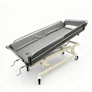Carbon Steel <b>Waterproof</b> Shower Bed Manual Or Electric Adjustable Bathing Trolley For Elderly Cleaning Bed With Lifting And - Product Image 1