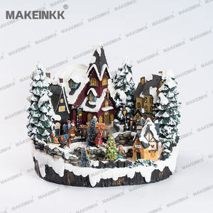 <span class=keywords><strong>Lemax</strong></span> LED Christmas Village Houses con función musical Escultura de resina para decoración del hogar - Product Image 5
