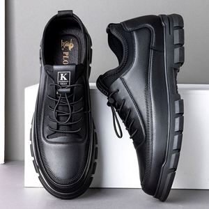 Popular <b>Men</b> <b>Shoes</b> Low Top Versatile Casual Leather <b>Shoes</b> Durable Sports Style Thick Soled Suitable for Daily <b>Work</b> and O - Product Image 1