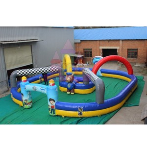 Piste de course gonflable <span class=keywords><strong>Patrouille</strong></span> de dessins animés, clôture gonflable, arène de course pour enfants, aire de jeux gonflable, <span class=keywords><strong>jeu</strong></span> <span class=keywords><strong>d</strong></span>'extérieur à louer - Product Image 4