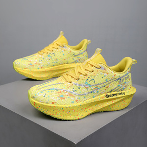 Chaussures de course sportives pour hommes, semelles antidérapantes, à lacets, à enfiler, double fermeture, style marche - Product Image 6