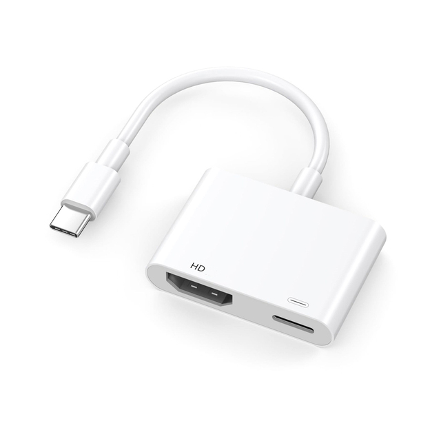Wide Compatibility Fast Charging Digital AV Sync Screen Converter Type C to 4K HD-MI Adapter