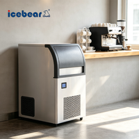 Machine à glaçons en cubes pour comptoir, 120 kg/24h, petite machine à glaçons automatique commerciale, machine à glaçons sous comptoir pour les services de restauration