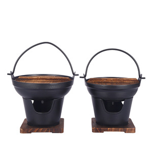 Sukiyaki japonais Pot Ménage Mini Hotpot Réchaud Solide Alcool Réchaud à <span class=keywords><strong>Fondue</strong></span> Ensemble - Product Image 6