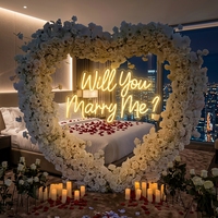 Panneau lumineux « Marry Me » étanche, modèle professionnel de pointe, idéal pour les événements sur toit et les surprises, le choix des architectes OEM