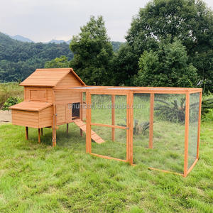 <span class=keywords><strong>Maison</strong></span> pour animaux <span class=keywords><strong>de</strong></span> compagnie en bois SHUNDA SDC023XL, moderne, solide, écologique, avec poulailler et grand enclos pour toutes les saisons - Product Image 2