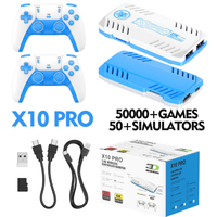 Consola de Juegos Retro X10 PRO, Conexión a TV 4K HD, Joystick de 128G, Más de 50000 Juegos, Multijugador, Control Inalámbrico 2.4G