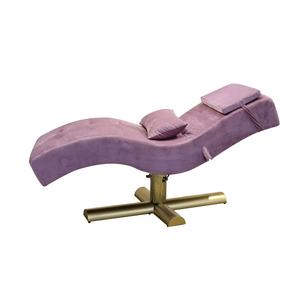 Table de massage pour cils, pliable et réglable, personnalisée par l'usine Zxm, pour salon de beauté, spa, chaise faciale, lit à cils rose incurvé - Product Image 6