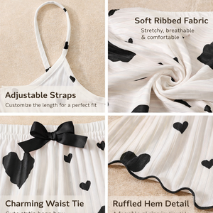 Pigiama da Donna in Maglia a Righe con Stampa, Stile Europeo e Americano 2025, Canotta e Pantaloncini, Vendita Diretta dalla Fabbrica - Product Image 4