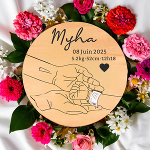 Custom Baby Birth Announcement Sign Personalized Baby Name Wooden Durable Hospital Newborn <strong>Photo</strong> Prop Factory Price - Product Image 1