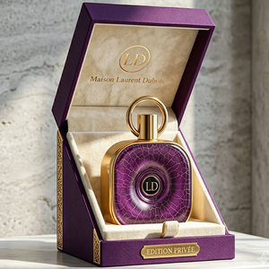 Botella de Perfume de Vidrio Morado Vacía, Personalizada, de Lujo, con Galvanoplastia Dorada, Diseño Agrietado, 50ml 80ml 100ml, con Tapa de Zamac - Product Image 2