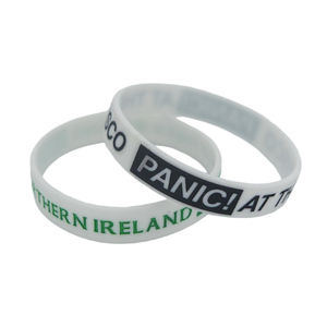 प्रचार कस्टम प्रिंटिंग लोगो रबर कंगन चमकदार कलाई बैंड में चमक चमक - Product Image 3