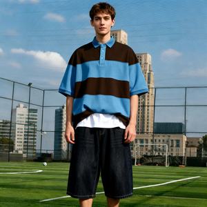 TKAN621D T-shirt surdimensionné à col rond personnalisé pour l'été, broderie 3D, 100% coton, streetwear, logo imprimé, t-shirts pour hommes - Product Image 1