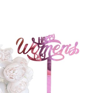 Decoración <span class=keywords><strong>para</strong></span> Pastel del Día <span class=keywords><strong>de</strong></span> la <span class=keywords><strong>Mujer</strong></span>, Adorno Acrílico con Letras Doradas en Espejo, Venta al Por Mayor - Product Image 6