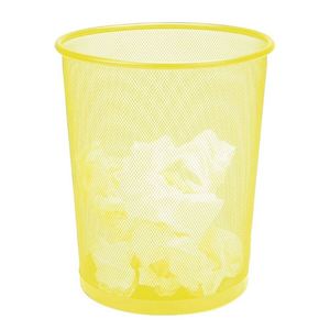 Standing Metal Mesh Waste Paper <b>Bin</b> Sturdy & Lightweight Circular Mesh Waste Paper Basket - Product Image 5