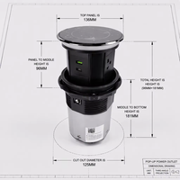 Wasserdichte US/UK/AU-Standard Kabellose Lade-Multimedia-Steckdose mit Motorisierter Hebefunktion für Büromöbel und Kücheninseln