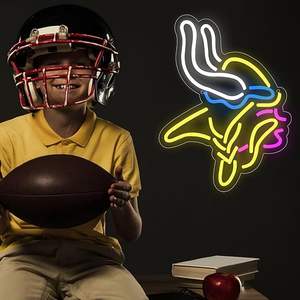 Letrero de Neón LED de Rugby para Decoración de Pared, Regulable, Alimentado por USB, Logotipo del Equipo, Estilo Vikingos - Product Image 4