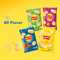 Bolsa de Papas Fritas Lays al Por Mayor Variedad de Sabores Botanas Exóticas Comida Inflada Papas Lays Populares 40g/70g