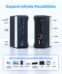 Mini PC de Escritorio Portátil, AMD <span class=keywords><strong>Ryzen</strong></span> <span class=keywords><strong>7</strong></span> <span class=keywords><strong>3700U</strong></span>, Radeon Vega 10, DDR4 16GB, NVMe SSD, Pantalla Dual HDMI, Computadora para Oficina y Servidor - Product Image 4