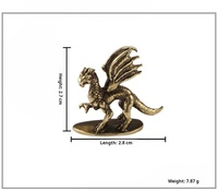 Petites décorations en laiton en forme de dinosaure, statue de pterosaure, dragon de simulation, décorations de bureau anciennes et antiques pour offrir en cadeau.