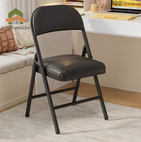 Chaise de formation pliable en acier avec revêtement en poudre, coussin en PU imperméable, pour bureau, école, conférence, séminaire, salle de réunion