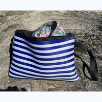 Pochette cosmétique imperméable en néoprène, personnalisé, pochette à fermeture éclair, sac sec pour couches, pour piscine de plage, landau de gymnastique