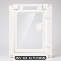 Barrière anti-évasion pour chien, enclos pour chiot d'intérieur, barrière transparente en HDPE pour animaux de compagnie avec porte coulissante, panneaux modulaires pour petits chiens à la maison