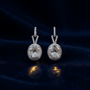 Orecchini di Lusso in Oro Bianco con Diamanti, Taglio Brillante Rotondo, Colore D, Diamanti Naturali, Gioielli da Sposa per Donne - Product Image 2