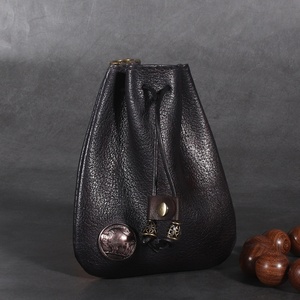 Genuine Leather Small Jewelry Gift Bag Coin <b>Pouch</b> with Elegant Style - Product Image 3