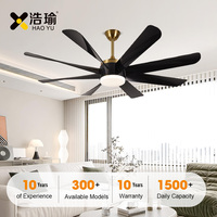 # Ventiladores de Techo LED Decorativos Modernos de 60 Pulgadas con 8 Aspas de ABS y Motor DC, con Control Remoto para Sala de Estar, Venta al por Mayor de Fábrica 2181