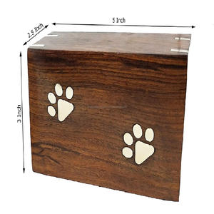 Urnes en bois de conception classique pour animaux de compagnie Urnes de crémation en bois pour cendres de chat et de chien Cercueil funéraire fait à la main à bas prix - Product Image 2