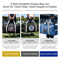 Sac de hockey imperméable en bâche PVC robuste avec logo personnalisé pour jeunes et seniors, sac d'équipement de hockey sur gazon et sur glace