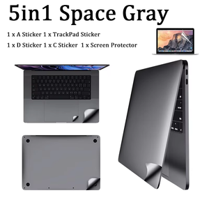 Protection intégrale 5-en-1 sans bulles <span class=keywords><strong>pour</strong></span> <span class=keywords><strong>MacBook</strong></span> <span class=keywords><strong>Air</strong></span> 15 13 (2026) A3449 A3448 A2941 A3241 A2681 – Protection des paumes et du corps - Product Image 6