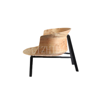 Chaise en contreplaqué moderne et bon marché pour l'hôtellerie, la restauration et la salle à manger, avec un design incurvé