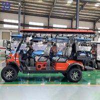 Voiturette de golf électrique CAMP à 4 roues, homologuée pour la route, avec batterie au lithium 72V, 6 places, voiturette de golf de luxe