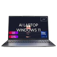 Ordinateur portable IA haute performance de 15,6 pouces avec processeur Intel Core i5 225H, doté de 24 Go de RAM, d'un SSD PCIe NVMe de 512 Go, d'un design ultra-fin en métal, et