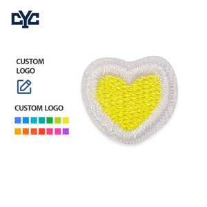 Parches Bordados <span class=keywords><strong>de</strong></span> Corazón Amarillo <span class=keywords><strong>Mini</strong></span> <span class=keywords><strong>de</strong></span> Fábrica, Pequeños y Lindos, Personalizados, Multicolores, para Coser - Product Image 1