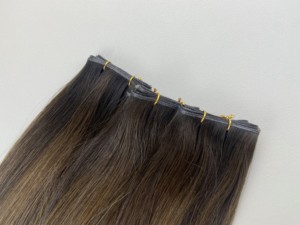 ผมต่อแบบคลิป Virgin Genius Weft เกรด 12A ชนิดเทปใส Invisi Tape ในวัสดุ PU แบบ Remy ผมแท้ขายส่ง RLC Leshine สีชมพู - Product Image 6
