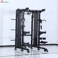 Half Rack Commercial Intégré - Style Gantry Multifonctionnel pour Squat, Banc et Entraînement par Câbles