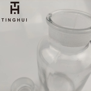 Bouteilles en verre transparentes personnalisées de 30 ml, 60 ml, 125 ml, 250 ml, 500 ml, 1000 ml, flacons d'apothicaire, verrerie de laboratoire, flacons à large ouverture avec bouchons - Product Image 3