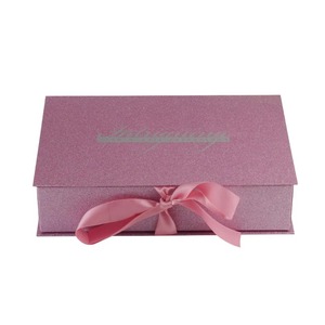 <b>Pink</b> Custom Logo Colorful Printed Fancy Paper Cardboard Luxury <b>Gift</b> <b>Box</b> with Ribbon - Product Image 5