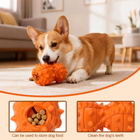 Jouet à mâcher pour chien en caoutchouc naturel, distributeur lent avec fonction anti-fuite, durable et interactif pour le nettoyage des dents