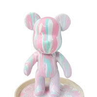 Figurines d'art en résine personnalisées, peintes à la main, en forme d'ours fluide, pour la vente en gros et le bricolage
