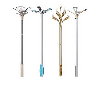 Lampadaire extérieur en acier galvanisé carré <span class=keywords><strong>Magnolia</strong></span> chinois, poteau de 6/7/8 mètres de haut, paysage municipal, route, parc, moderne - Product Image 1