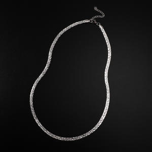 Bán Buôn Đồ Trang Sức Thời Trang Thép Không Gỉ Mạ Bạc Phẳng Ngọc Trai Bóng Nổi Rắn Chuỗi Dây Chuyền Cho Phụ Nữ - Product Image 4