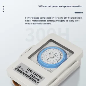 Minuteries mécaniques TB35 TB388R TB358K TB388N9E TB35N, interrupteur horaire avec batterie intégrée, contrôle 24 heures, 16A 100-240V, OEM ODM - Product Image 4