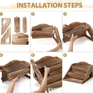 Wooden <b>Display</b> <b>Rack</b> 3 Tier For Succulents Candles Soaps Cupcakes Desktop Organizer Indoor Use - Product Image 2